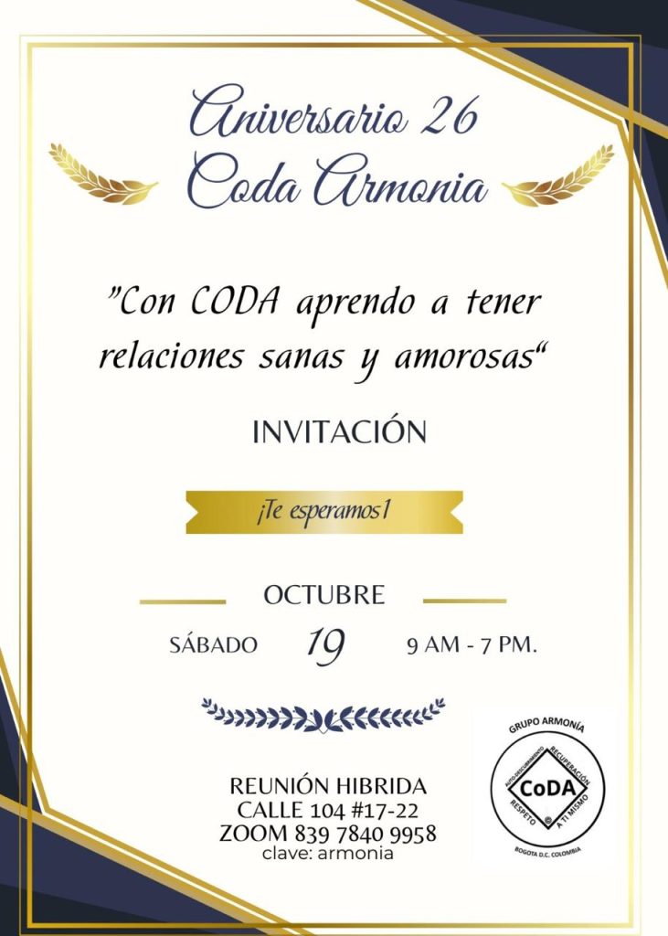 Aniversario CoDA Armonia